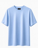 Glans shirt licht blauw