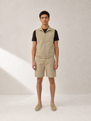 LIGHT BEIGE TECH SHORT SET