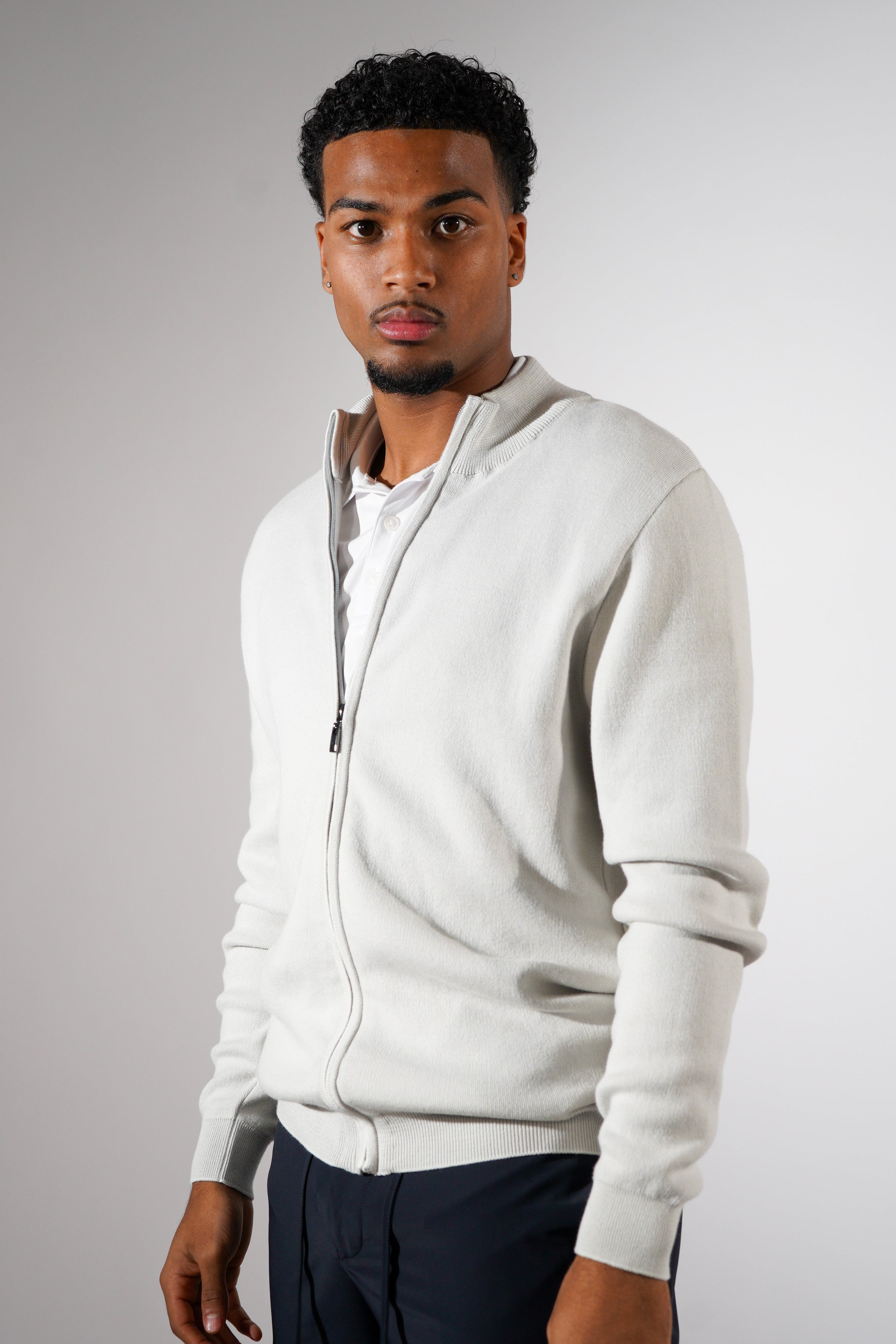 Full Zipper Licht grijs