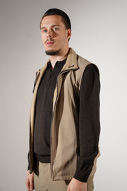 Beige bodywarmer (dubbelzijdig)