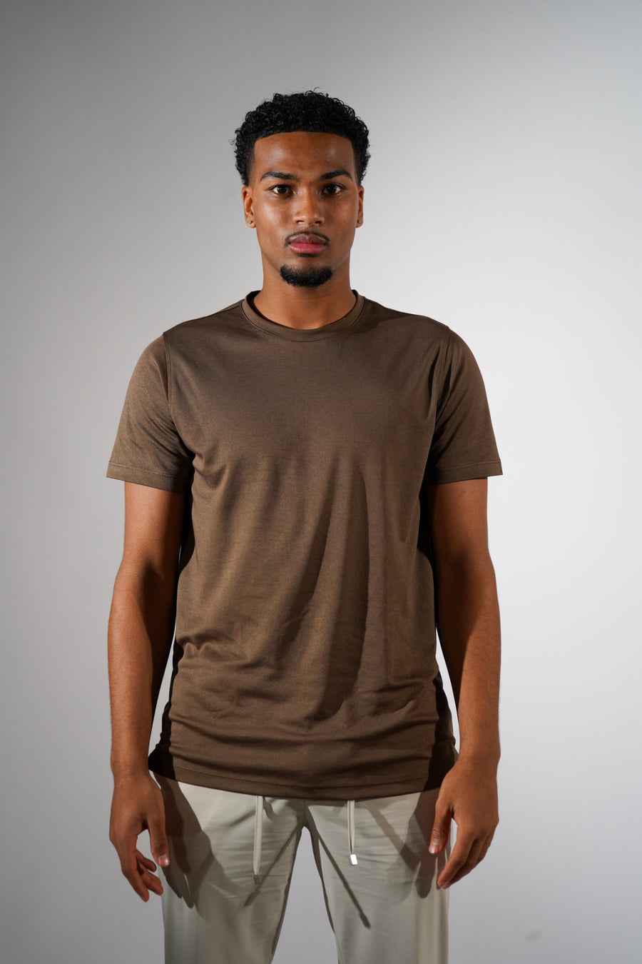 Mercerized Cotton shirt Bruin