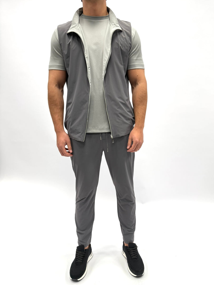 Bodywarmer set Grijs dubbelzijdig