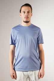 Mercerized Cotton shirt Ocean Blauw