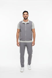 Bodywarmer set Grijs dubbelzijdig