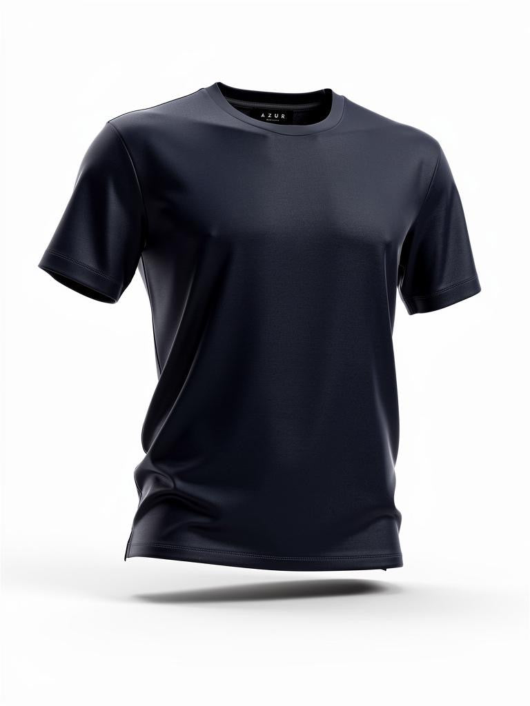 Glans Shirt Navy Blauw