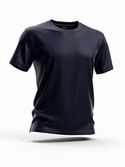Glans Shirt Navy Blauw