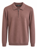Bordeaux LONGSLEEVE POLO ZIP
