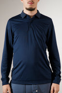 NAVY AZUR MERCERIZED LONGSLEEVE POLO