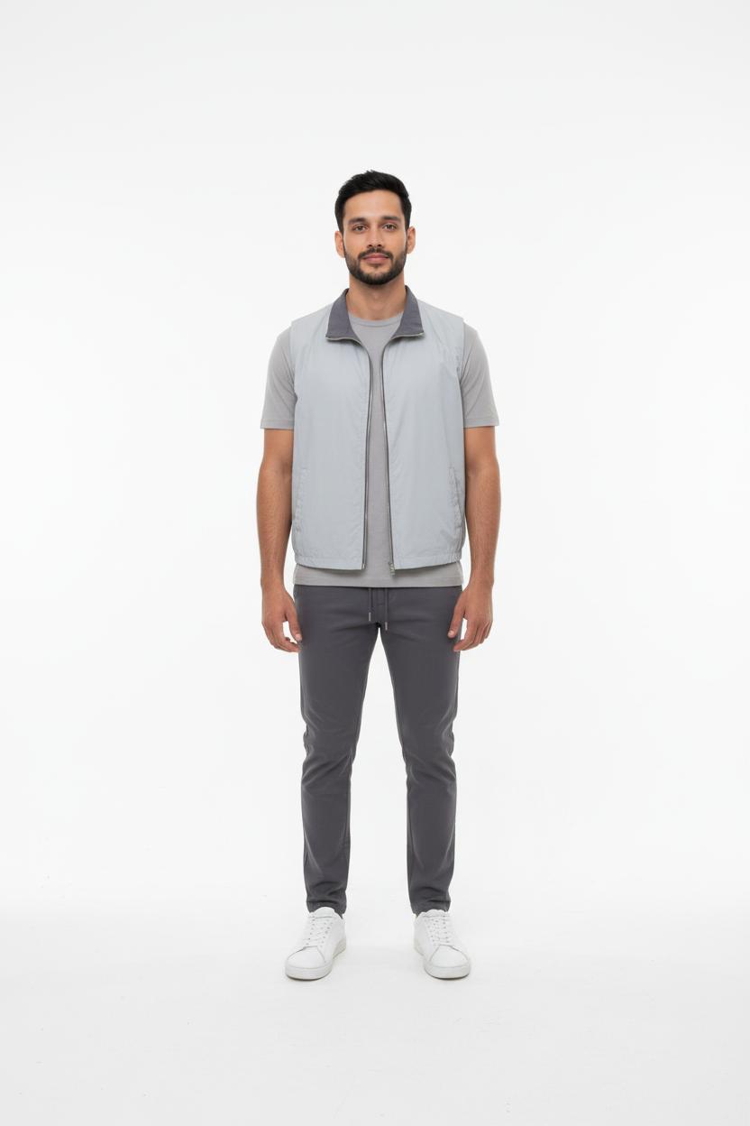 Bodywarmer set Grijs dubbelzijdig