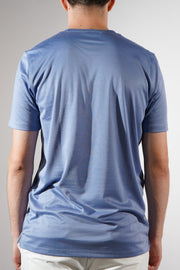 Mercerized Cotton shirt Ocean Blauw