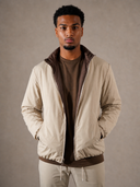 BROWN BEIGE REVERSIBLE PUFFER JACKET