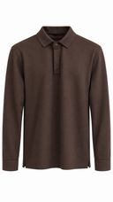 BROWN LONGSLEEVE POLO