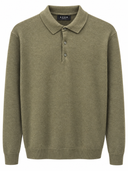 Tricot Longsleeve polo Green