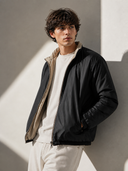BLACK BEIGE REVERSIBLE PUFFER JACKET