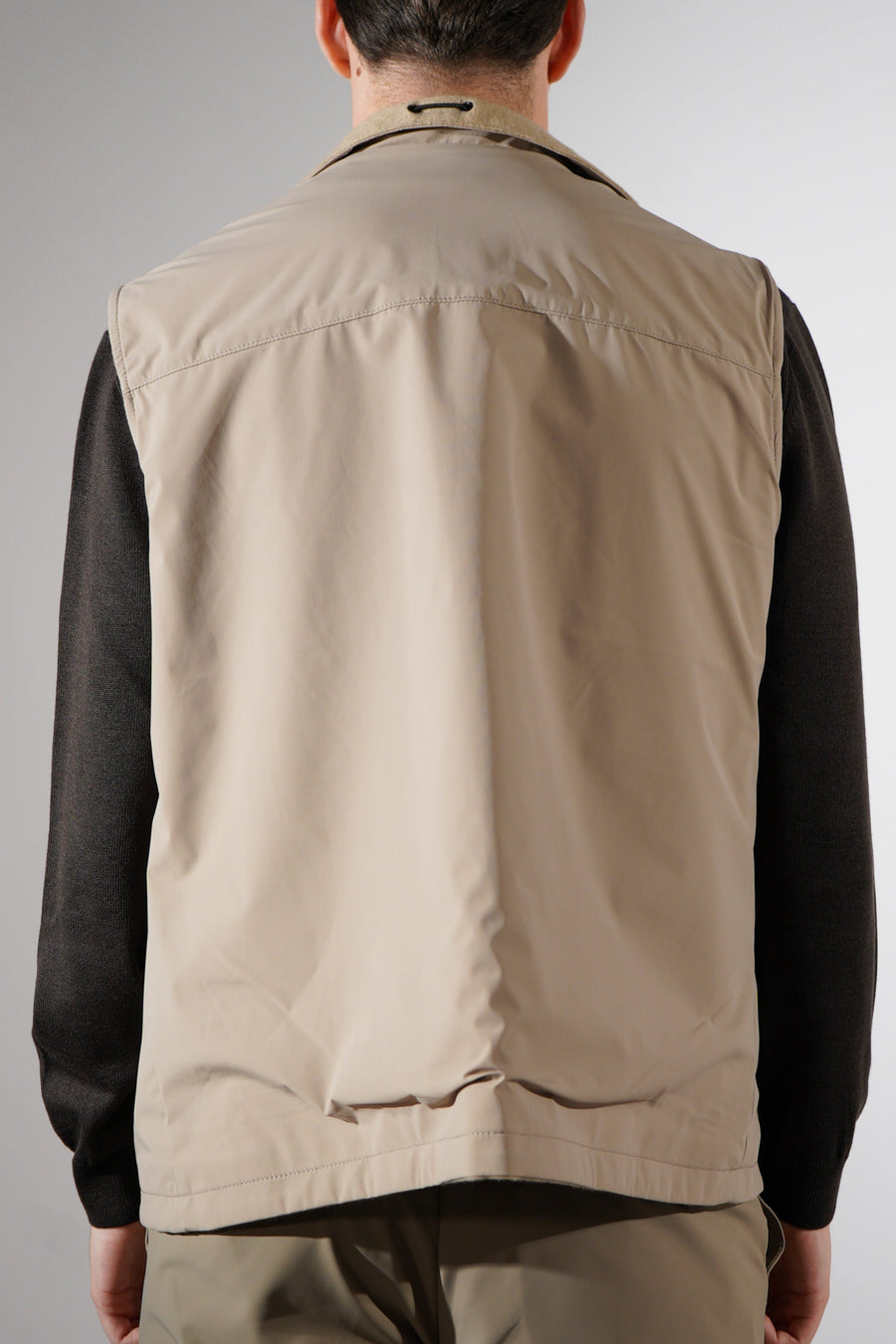 Beige bodywarmer (dubbelzijdig)