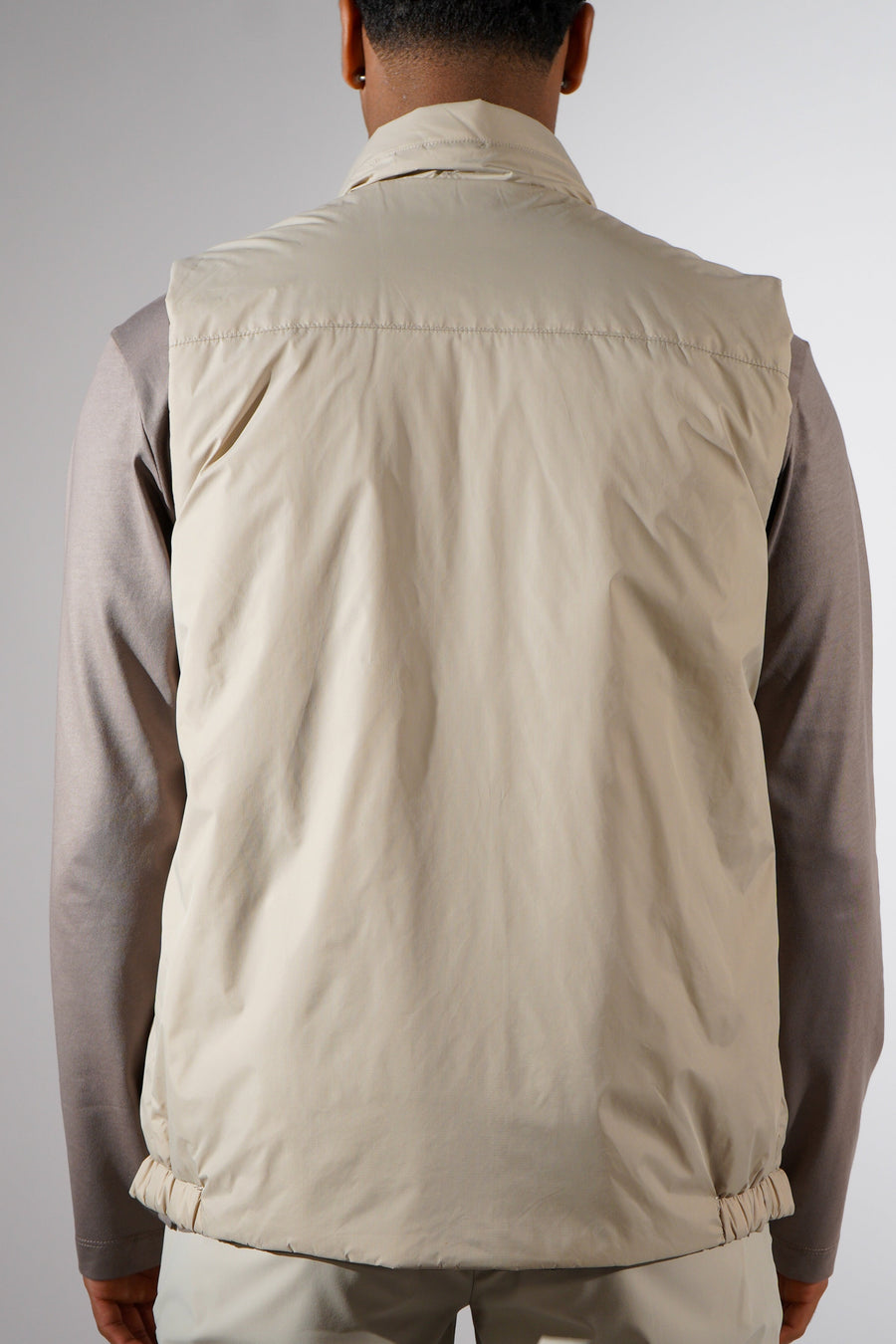 Bruine bodywarmer dubbelzijdig beige