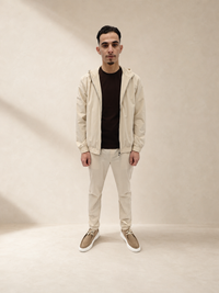 LIGHT BEIGE HOODED TECH SUIT