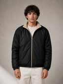 BLACK BEIGE REVERSIBLE PUFFER JACKET